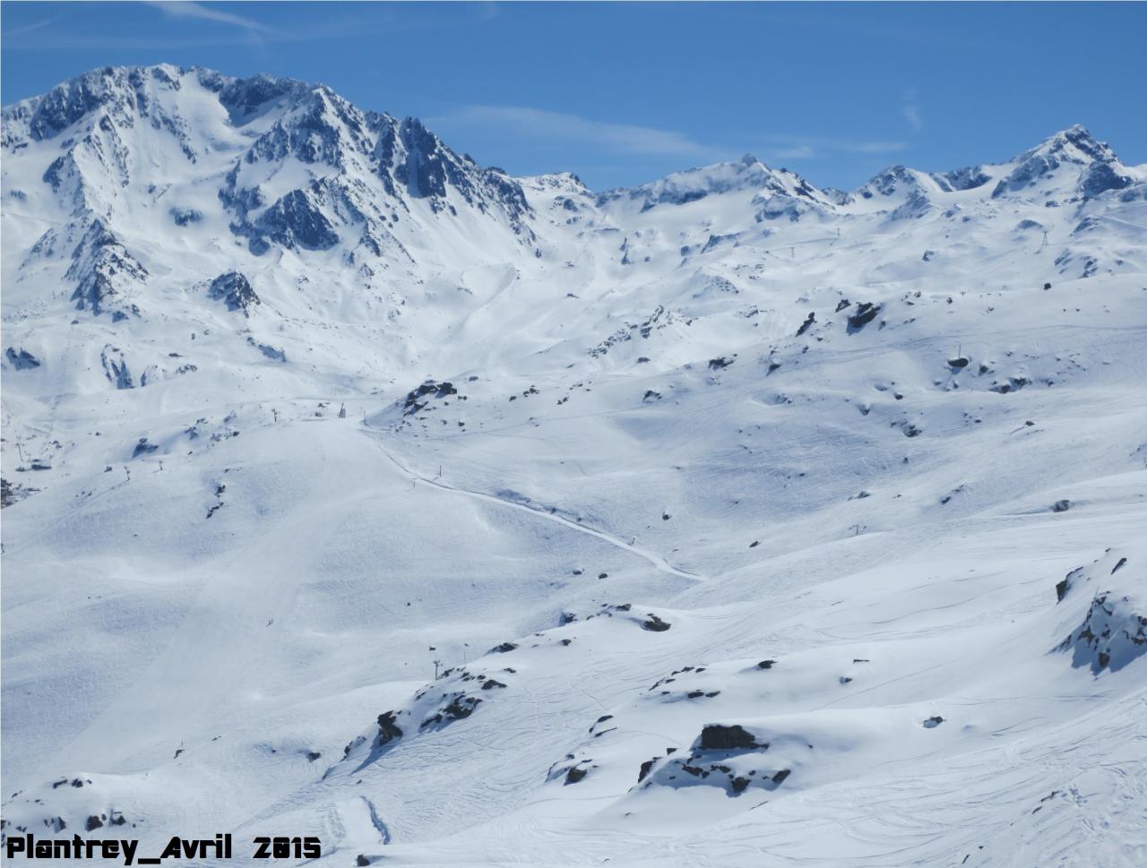 Secteur de la Masse avec en fond Val Thorens