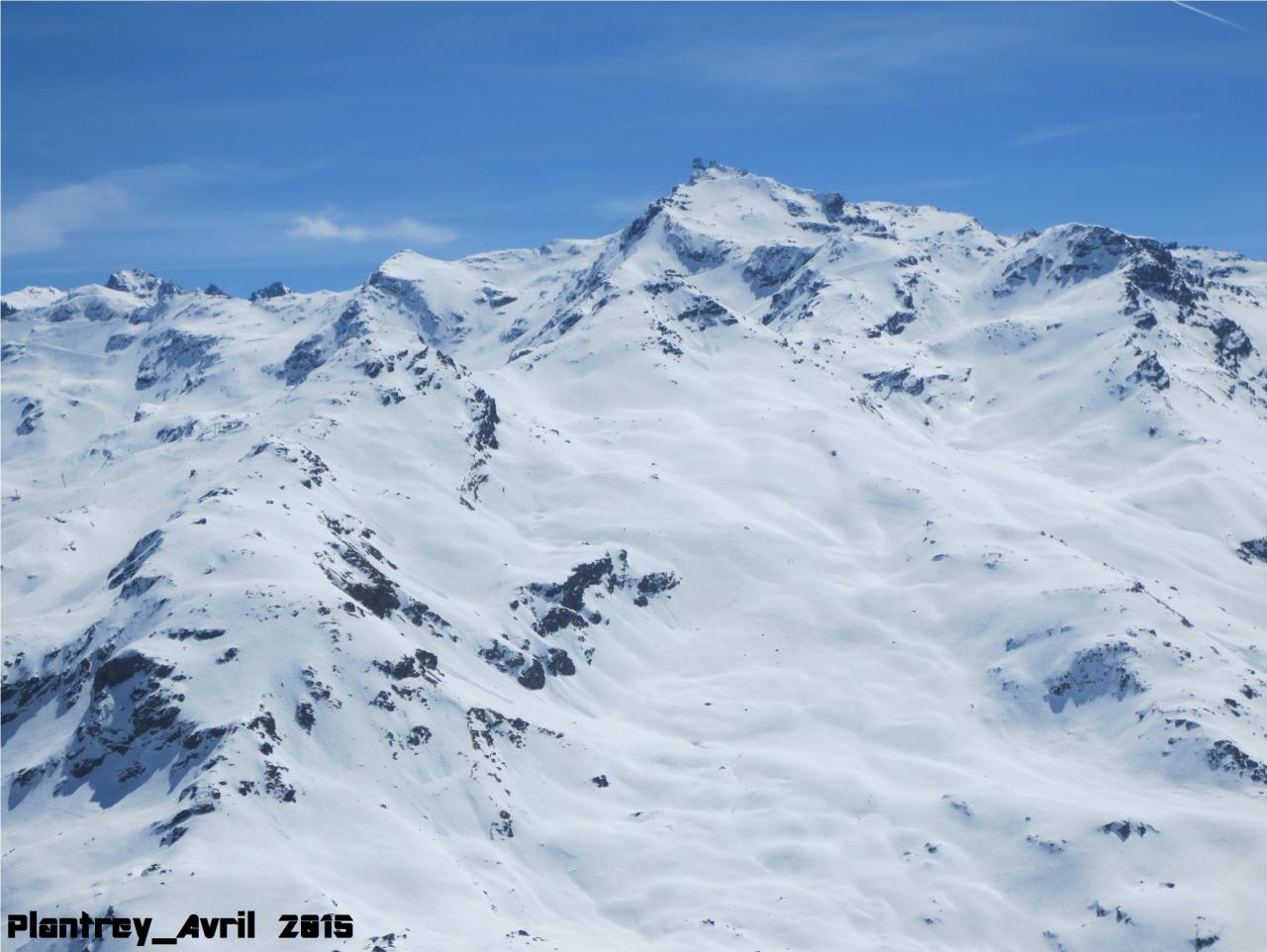 Vue depuis le secteur de la Masse avec en fond Val Thorens